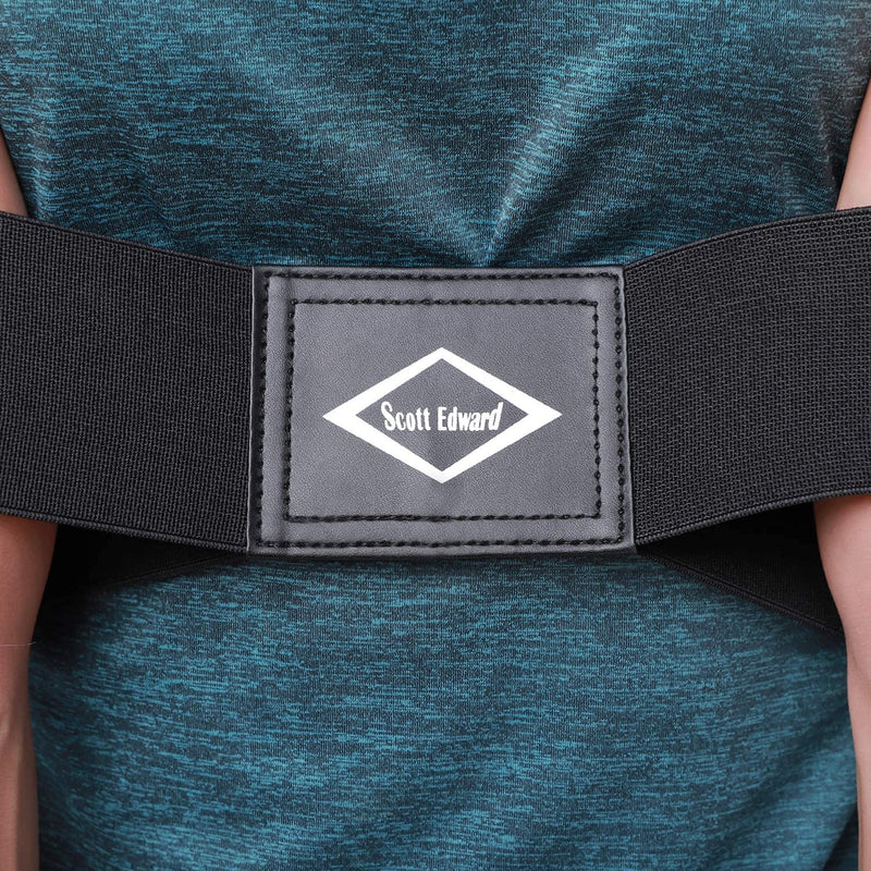 Scott Edward Golf Swing Aids Pro Power Band Wrist Brace Smooth and Connect-Easy Correct Training Swing Gesture Alignment Practice Tool for Golf Beginners Black Arm Band - BeesActive Australia
