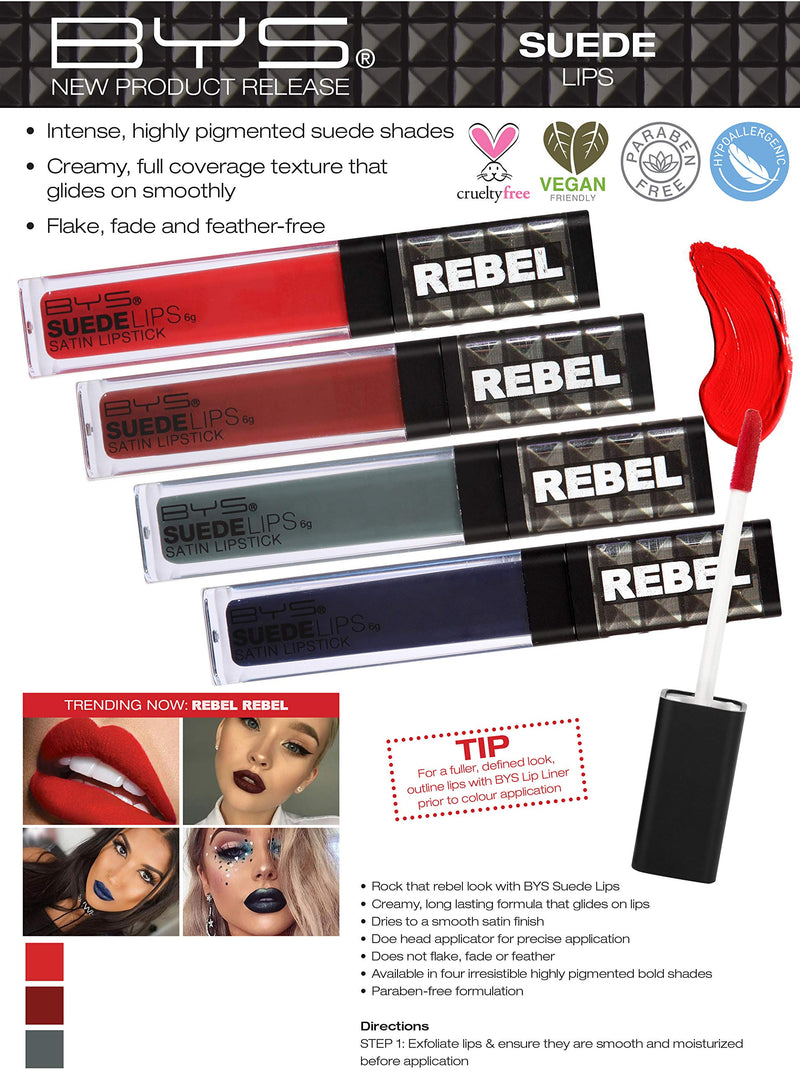 BYS Suede Liquid Lipstick, Fade-proof Satin Finish, Long-lasting Lipsticks for Women - Crushed Velvet - BeesActive Australia