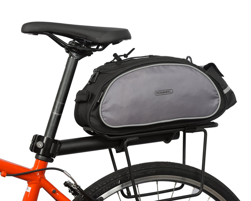 Roswheel 14541 Multifunctional Bike Rear Seat Cargo Bag Bicycle Rack Trunk Panniers BLACK/GRAY - BeesActive Australia