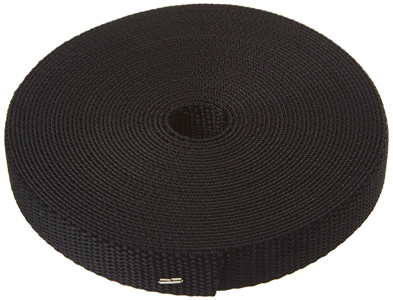 Strapworks Heavyweight Polypropylene Webbing - Heavy Duty Poly Strapping for Outdoor DIY Gear Repair, 3/4 Inch Black 3/4" x 10 yard - BeesActive Australia