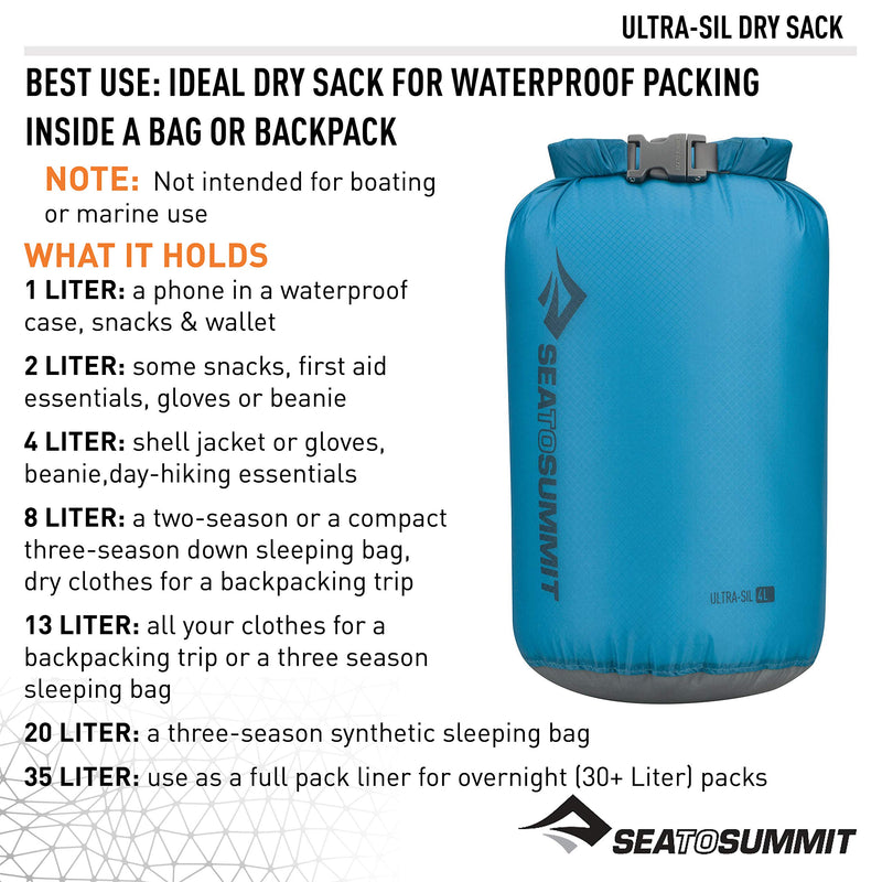 [AUSTRALIA] - Sea to Summit Ultra-SIL Dry Sack Lime 1 Liter 