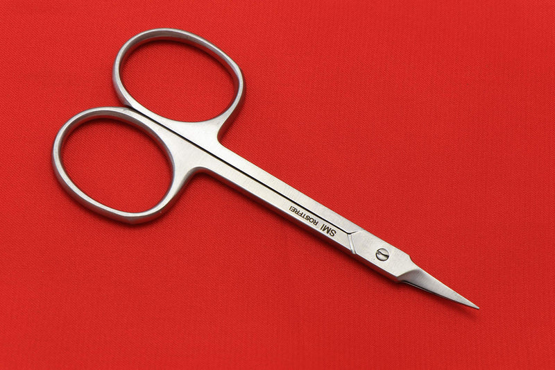 SMI - 3.8 inch Cuticle Scissors Extra Fine Curved Professional Nail Scissors For Women Men Manicure Scissors Fingernails, with Pouch - BeesActive Australia