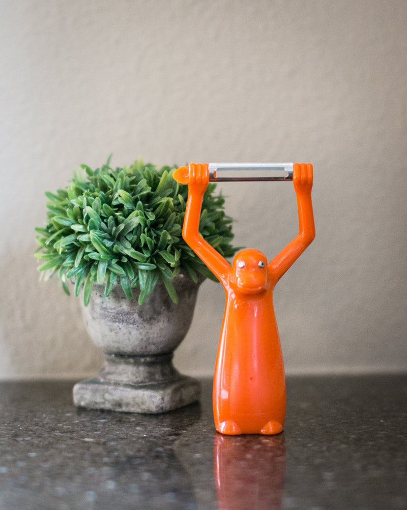 Boston Warehouse Monkey Vegetable Peeler, ONE SIZE, Orange - BeesActive Australia