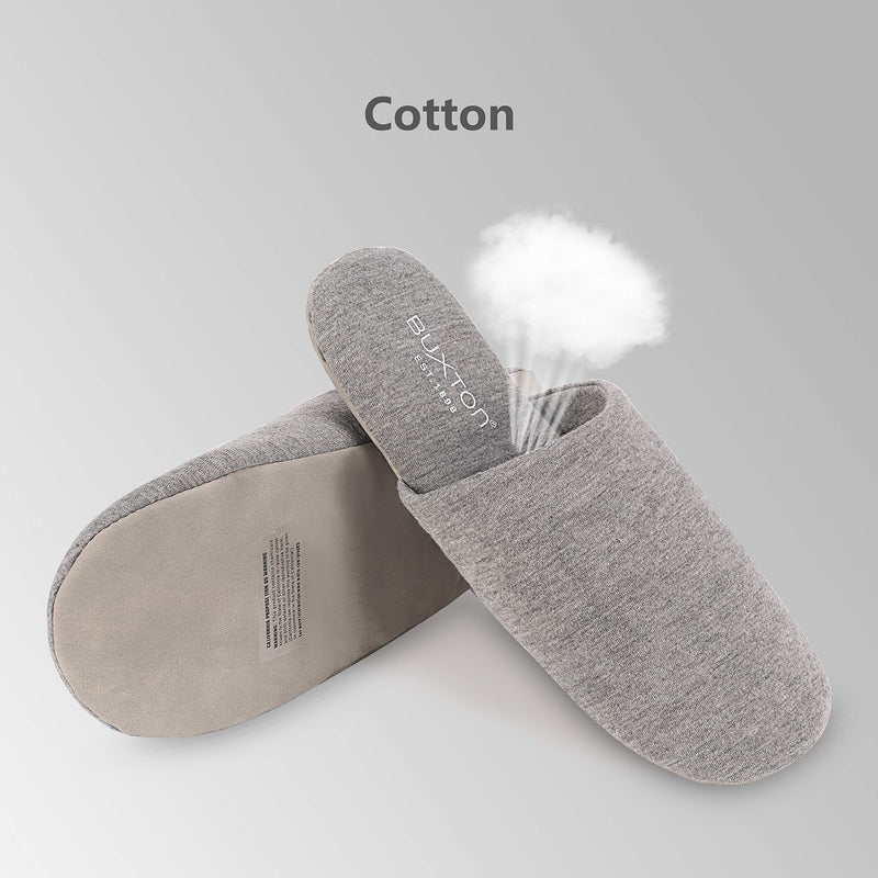 BUXTON Cozy Lightweight and Memory foam Indoor Slippers for Womens and Mens(unisex), Foldable Slippers with Mesh bag-For Home,Travel,Spa and Hotel Small-Medium Women/Small-Medium Men Grey - BeesActive Australia