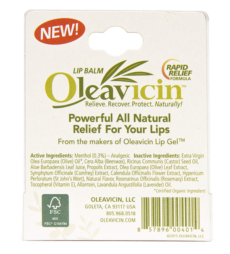 Natural Lip Balm by Oleavicin | Dry Lip Relief | Patented Moisturizing Formula for Chapped Lips | Organic Olive Leaf Extract - BeesActive Australia
