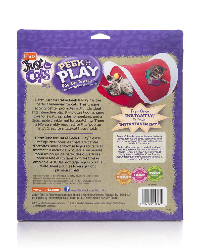 Hartz Just for Cats Peek & Play Pop-Up Cat Tent Toy - BeesActive Australia