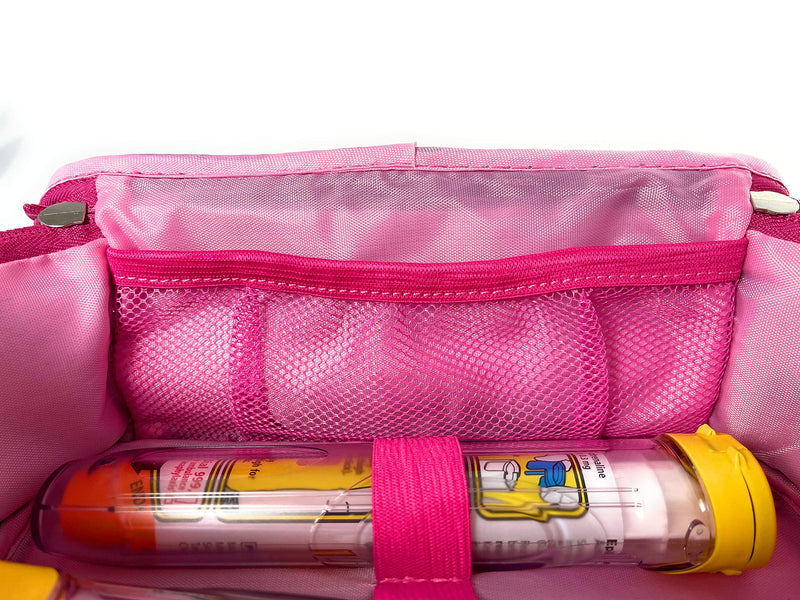 ICE Medical Pink Midi Epipen Syringe Asthma Medication Case/Bag - Allergies, Diabetes, Inhalers, Syringes, Insulin etc - BeesActive Australia