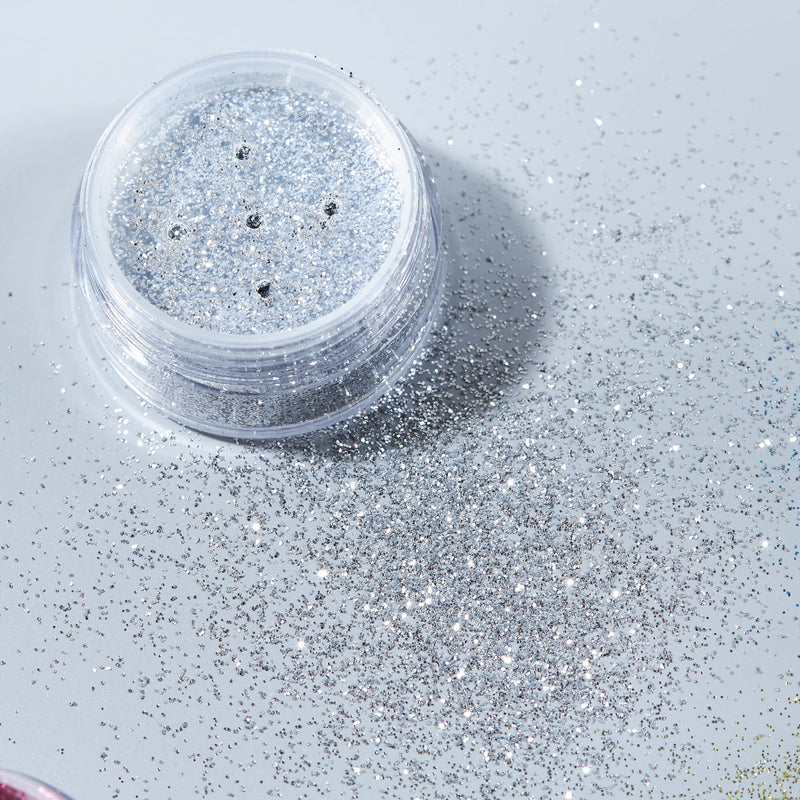 Classic Fine Glitter Shakers by Moon Glitter - Set of 6 colours + Fix Gel - Cosmetic Festival Makeup Glitter for Face, Body, Nails, Hair, Lips - 5g - BeesActive Australia