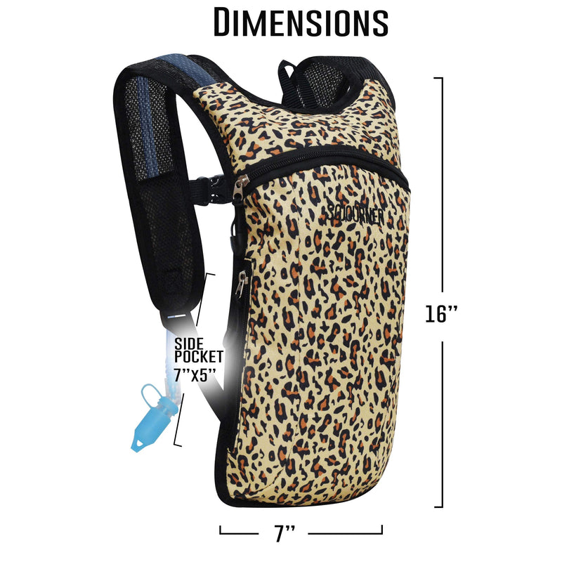 Sojourner Hydration Pack Backpack - 2L Water Bladder Included for Festivals, Raves, Hiking, Biking, Climbing, Running and More - BeesActive Australia