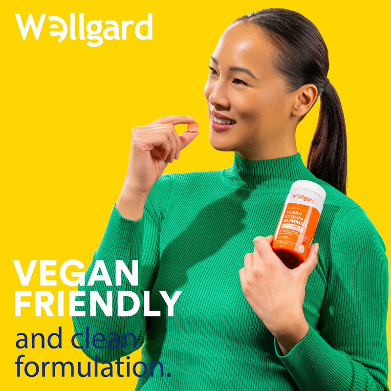 High Strength Vitamin D3 Gummies 3000 IU by Wellgard - 60 Vegan Vitamin D Gummies Adults, Chewable Vitamin D, Mixed Berry Flavour Adult - BeesActive Australia