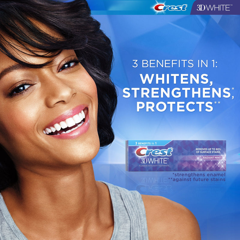 Crest 3D White Radiant Mint Whitening Toothpaste, 3.5 oz 99.2 g (Pack of 1) - BeesActive Australia