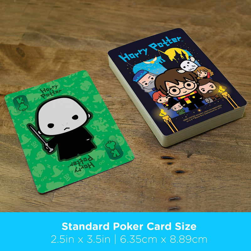 [AUSTRALIA] - AQUARIUS Harry Potter Playing Cards - Chibi Themed Deck of Cards for Your Favorite Card Games - Officially Licensed Harry Potter Merchandise & Collectibles - Poker Size with Linen Finish 