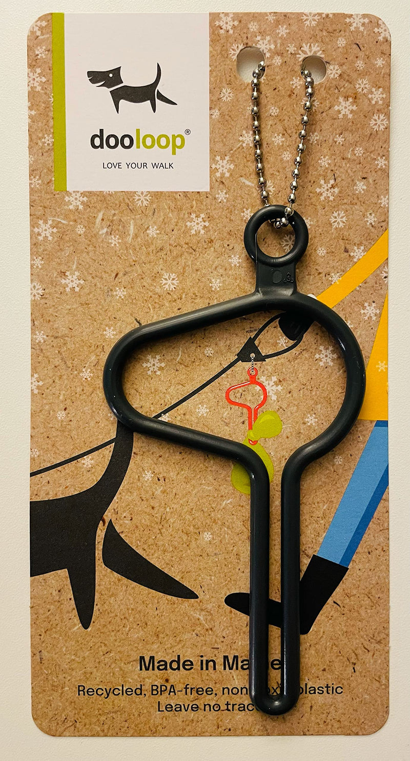 The dooloop Hands Free Dog Poop Holder - Carry Pet Waste Bag with Attachable Leash Accessory for Dog Walking. Now Made with Recycled/Recyclable Plastic. Made in Maine, USA 1 Count (Pack of 1) Gray - BeesActive Australia