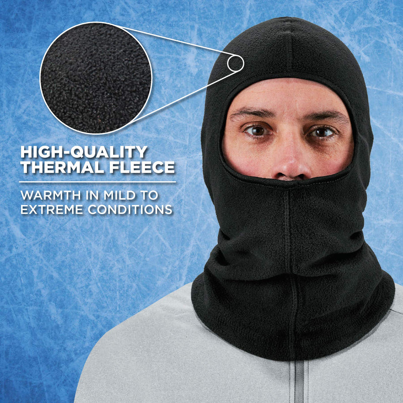 [AUSTRALIA] - Ergodyne N-Ferno 6821 Winter Ski Mask Balaclava, Thermal Fleece Black Each 