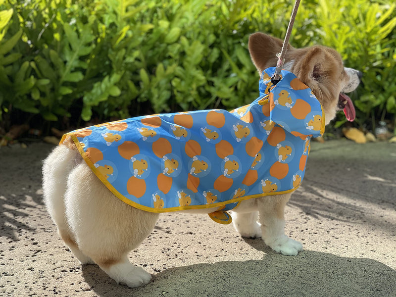 Pooch & Paws Hooded Dog Raincoat Poncho Reflective Waterproof Adjustable Rain Jacket for Small Medium Large Dogs - BeesActive Australia
