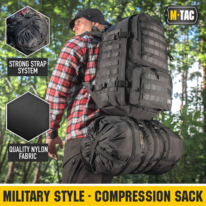 M-Tac Compression Sack - Sleeping Bag Stuff Sack - Compression Bag - 40 Liters - XL Black - BeesActive Australia