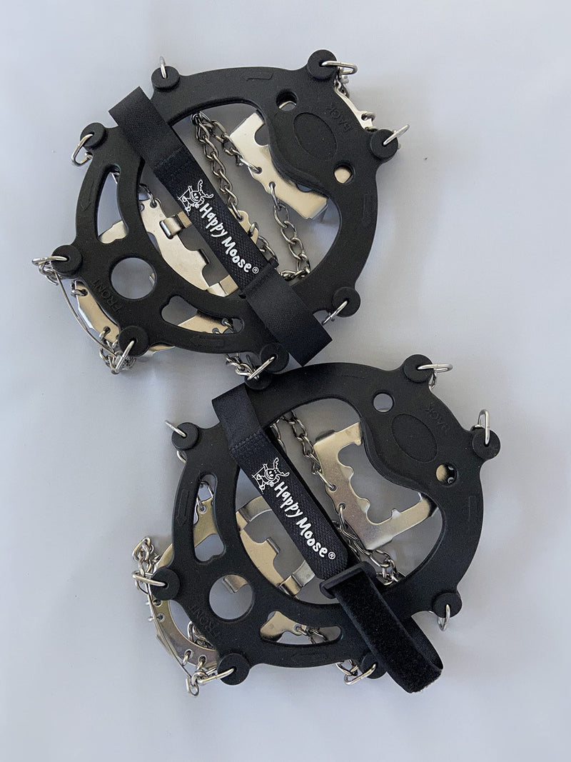 Carbon Steel Traction Spikes for Walking on Snow and Ice - Happy Moose Ice Traction Trekkers (1 Pair) - BeesActive Australia
