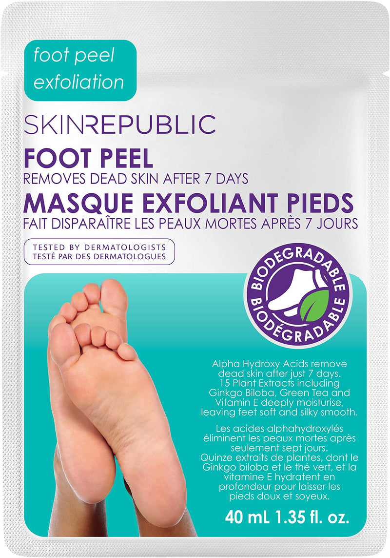 Skin Republic Foot Peel Removes Dead Skin Leaving Feet Soft and Smooth 1 pair per pack 3 packs 3 Pack - BeesActive Australia