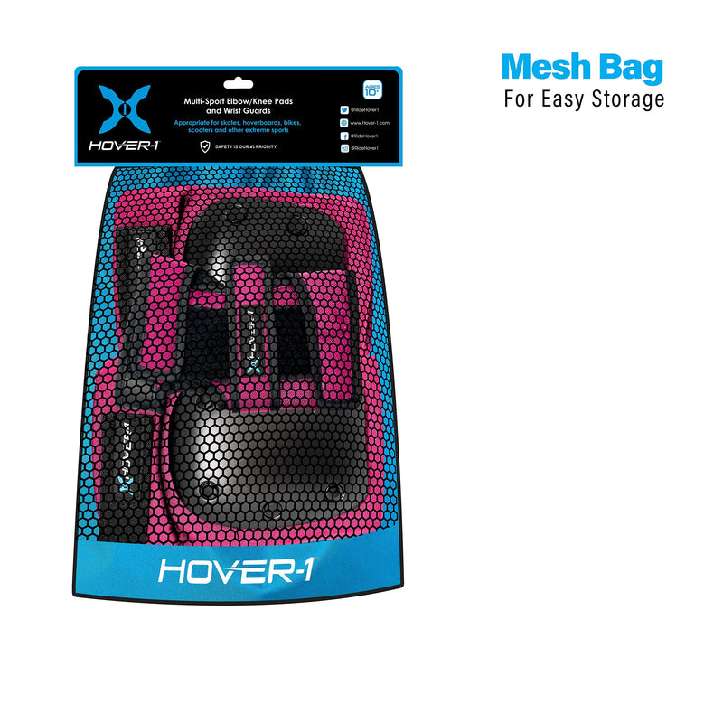 Hover-1 Protective Elbow Pads, Wrist Guards and Knee Pads Set , Pink, Large - BeesActive Australia