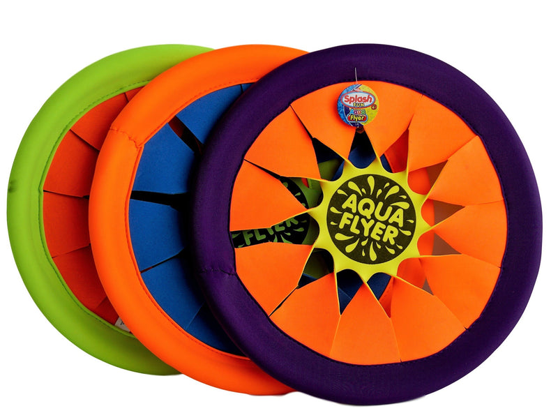 [AUSTRALIA] - JA-RU Soft Frisbee Throwing Disc Splash Fun Aqua Flyer 12" (6 Units Assorted) Flying Discs for Kids & Adult Toys. Safe Easy and Professional. Plus 1 Bouncy Ball. 1031-6p 6 Units Soft Aqua Flyer 