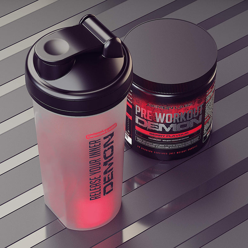 Demon Labz Protein Shaker Bottle 700ml, Leak Proof & BPA Free - Perfect for Protein Shakes and Supplement Drinks - Release Your Inner Demon - BeesActive Australia
