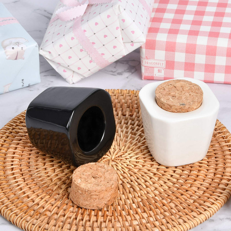 Supkiir Porcelain Material Dappen Dish with Soft Wooden Cap, Nail Art Acrylic Powder Liquid Cup Container Tools Beauty Accessories - BeesActive Australia
