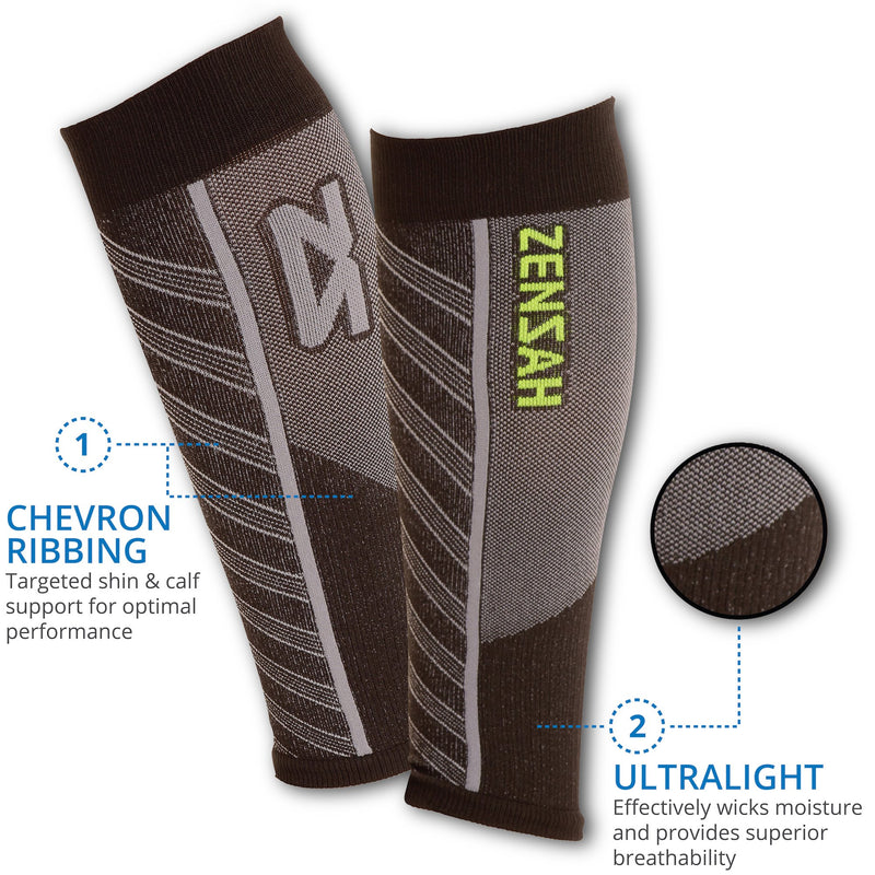 Featherweight Compression Leg Sleeves –Relieve Shin Splints (MD Black Small - BeesActive Australia