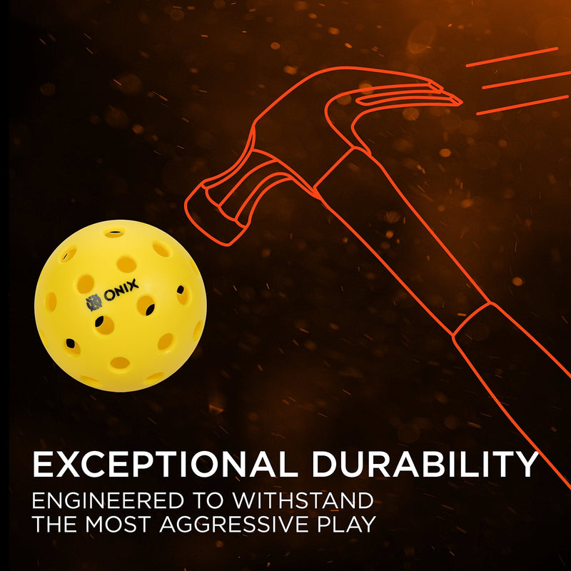 Onix Pure 2 Outdoor Pickleball Balls Specifically Designed and Optimized for Pickleball Yellow 3-Pack - BeesActive Australia