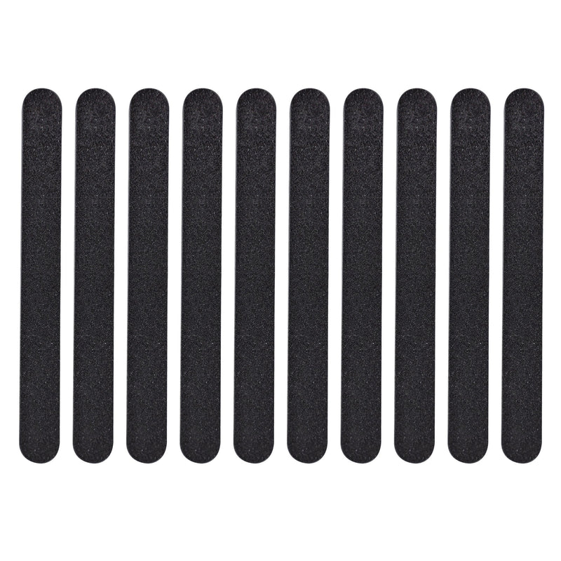 GETi Beauty Nail Files 10-Pcs Made in U.S.A – For Natural and Acrylic Nails – -100/180 Coarse and Medium Fine Grit – Washable and Reusable – Durable Abrasive Emery – Double Sided Cushion Black 100/180 Grit (10 Pack) - BeesActive Australia