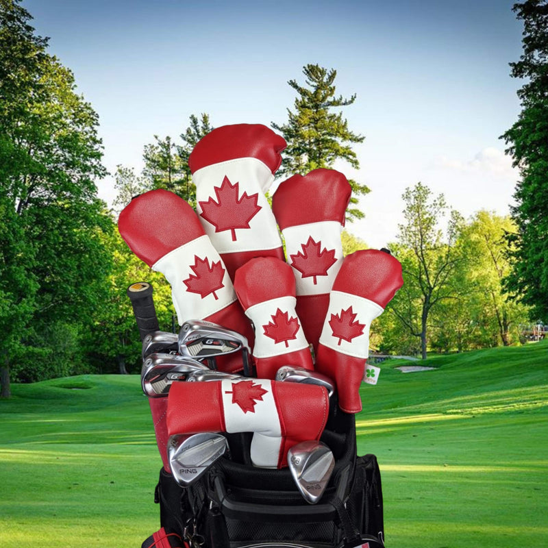 Foretra - Limited Edition Canada Flag Fairway Wood Headcover - Tour Quality Golf Club Cover - Style and Customize Your Golf Bag - BeesActive Australia
