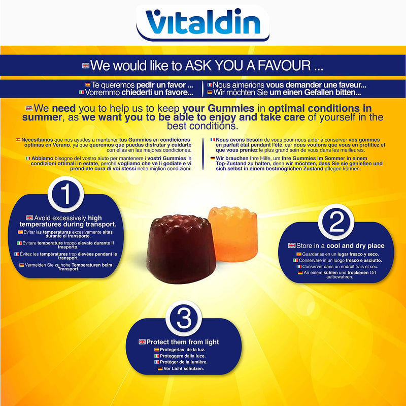 VITALDIN Adult Multivitamin Gummies � Food Supplement for Men & Women � 11 Vitamins & Minerals � 70 Chewable Gummies (1-Month Supply); Fruit Flavour � Vitality & Immune System Support � Gluten Free - BeesActive Australia