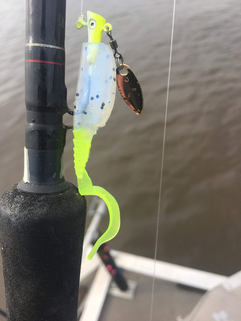 [AUSTRALIA] - Crappie Magnet Fin Spin Kit - 8 Size 1/8 Jig Heads and 8 Size 1/16 Jig Heads 