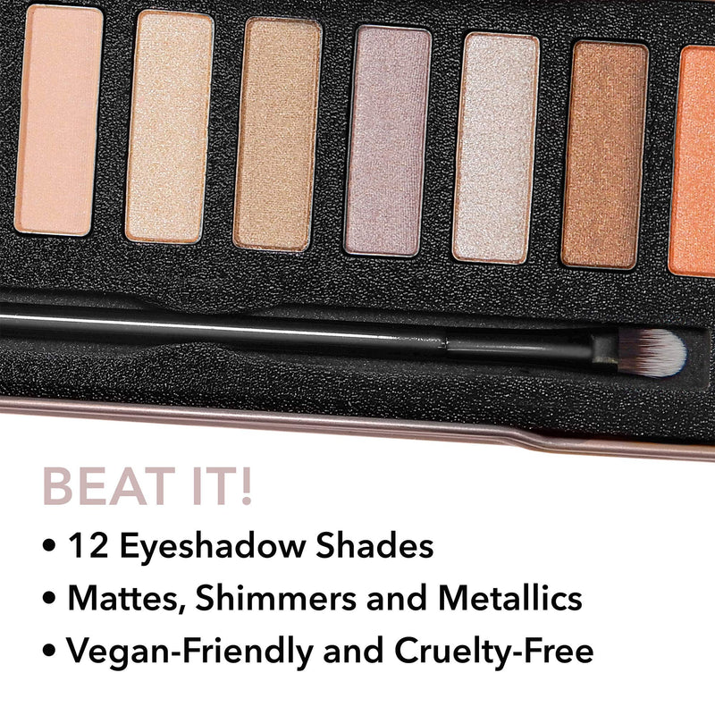 W7 | Beat It! Highly Pigmented Eyeshadow Palette | 12 Matte and Shimmer Shades of Nudes, Pinks and Coppers | Long Lasting and Easy to Use - BeesActive Australia