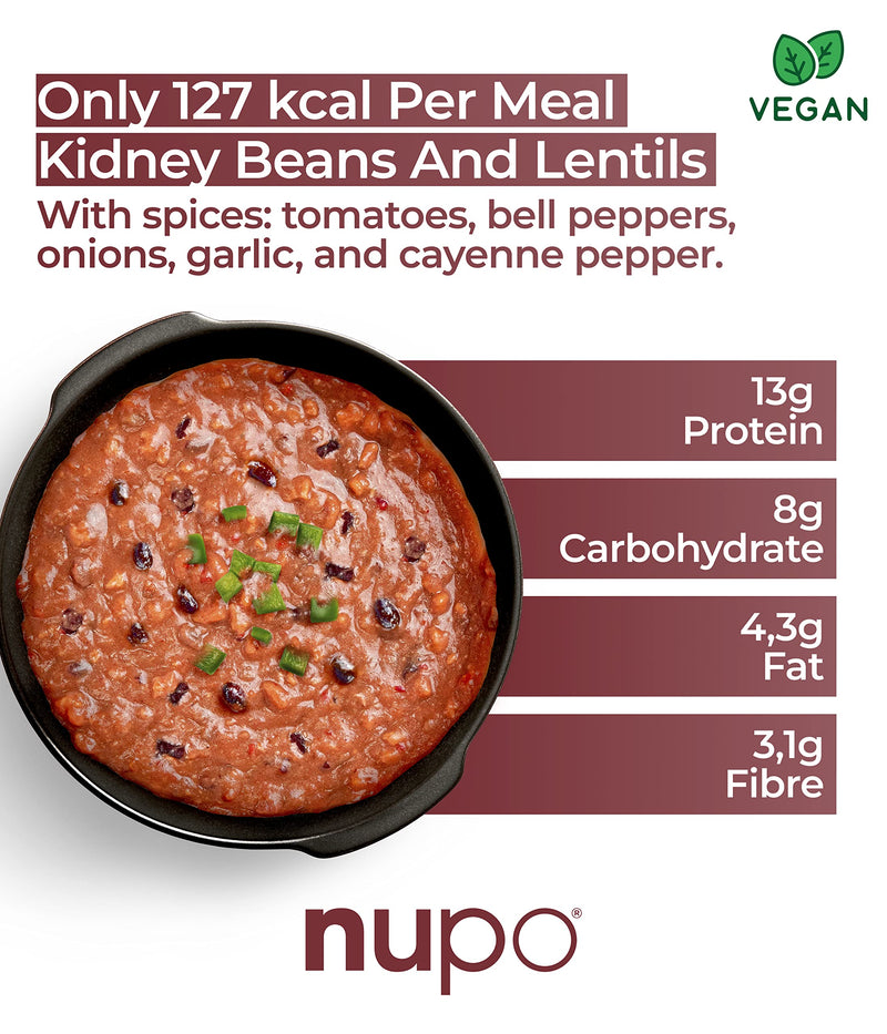 NUPO Diet Meal Chili Sin Carne – Premium Diet Meal for Weight Management I Complete Meal Replacement for Weight Control I 10 Servings I Very Low-Calorie Diet, Vegan, Gluten Free, GMO Free 340 g (Pack of 1) - BeesActive Australia