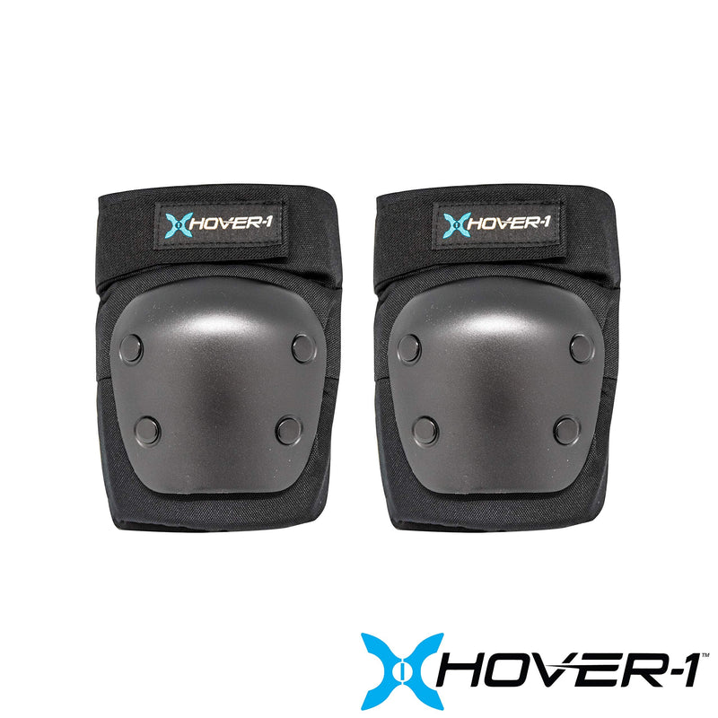 Hover-1 Nylon Protective Elbow Pads | Knee Pads & Wrist Guards, For Ages Above 8, Hard PP Shells Impact Resistance & EVA Foam Padding, Large, Black - BeesActive Australia