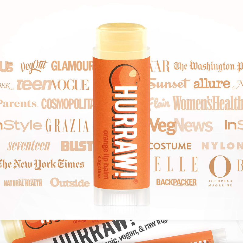 Hurraw! Orange Lip Balm, 2 Pack: Organic, Certified Vegan, Cruelty and Gluten Free. Non-GMO, 100% Natural Ingredients. Bee, Shea, Soy and Palm Free. Made in USA - BeesActive Australia