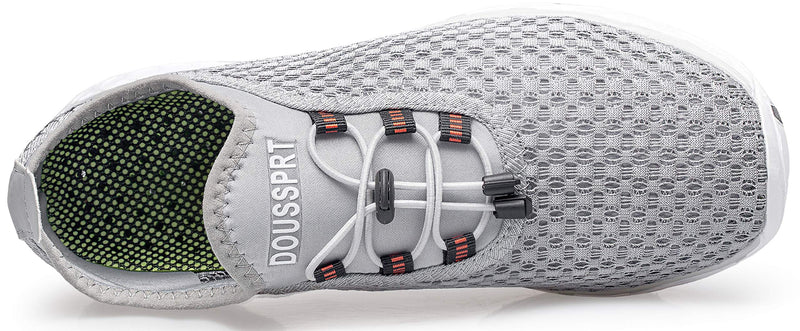DOUSSPRT Women's Water Shoes Quick Drying Sports Aqua Shoes 8 Grey 2 - BeesActive Australia