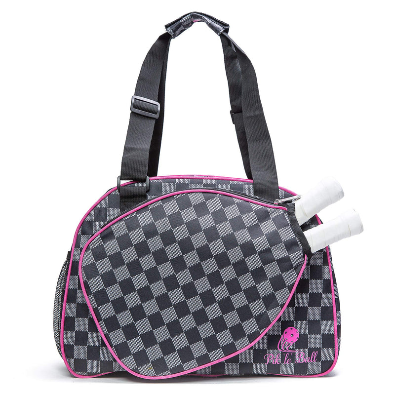 Pik’le’Ball Women’s Premium Pickleball Bag. The Original Pickleball Tote. Water Bottle Holder, Racquet/Paddle Case, Fits More Than 2 Paddles. Athletic Bag, Sling Bag, Pink/Blue Pink Checkers - BeesActive Australia
