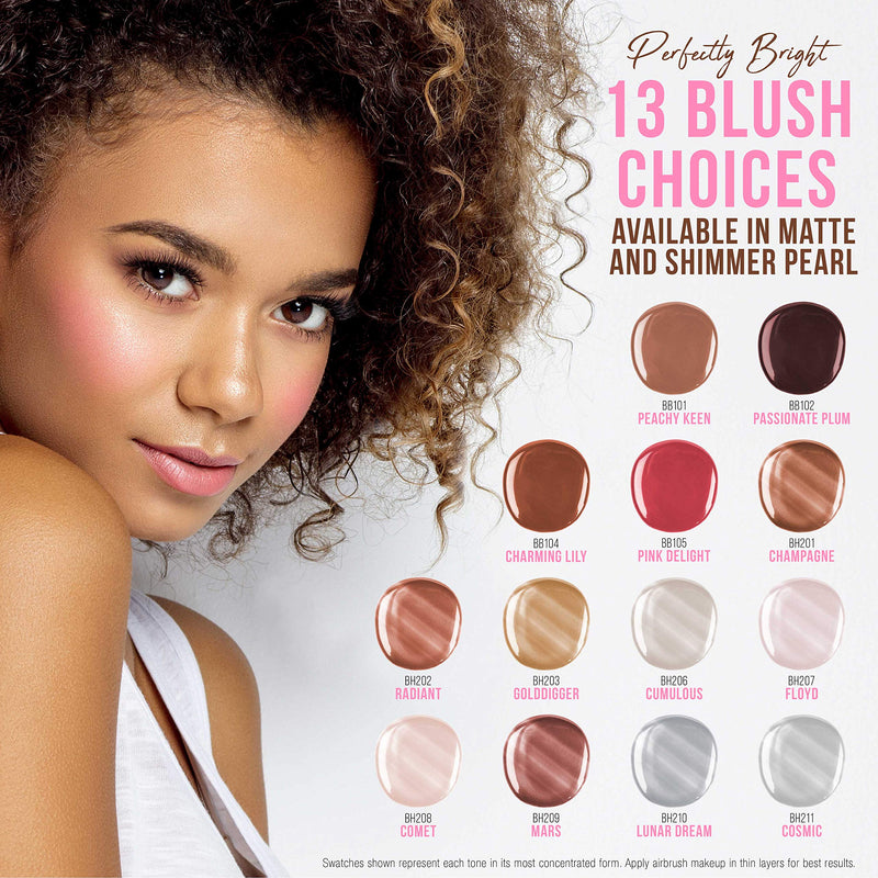 Half Ounce Bottle of Peachy Keen Blush (#BB101) Belloccio's Professional Flawless Airbrush Makeup (Warm your cheeks with peach) - BeesActive Australia