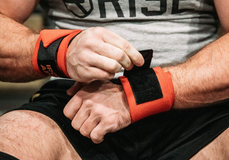 IRON APE Professional Grade Wrist Wraps, 12", 18", 24" & 34". New Versatile Twin Thumb Loop Design for Powerlifting, Weight Lifting, and Bodybuilding. Weightlifting Wrist Support for Men and Women 34" - BeesActive Australia