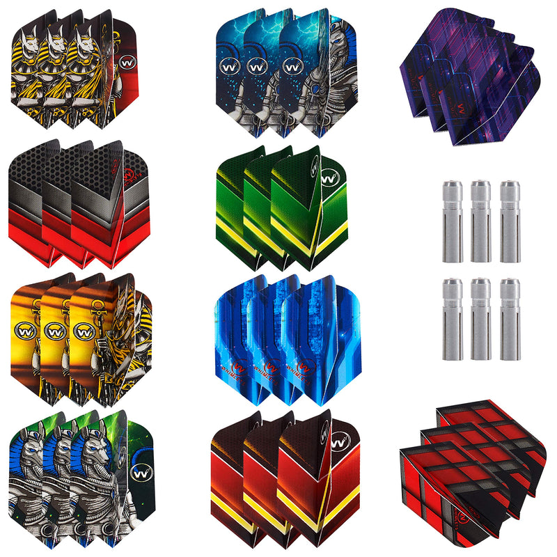 Whimlets Dart Flights and Accessories Kit - 30-Piece Professional Dart Flight Set with Standard/Slim Shape Darts Flights and Flights Protectors - Customizable Dart Accessories in 10 Unique Designs - BeesActive Australia