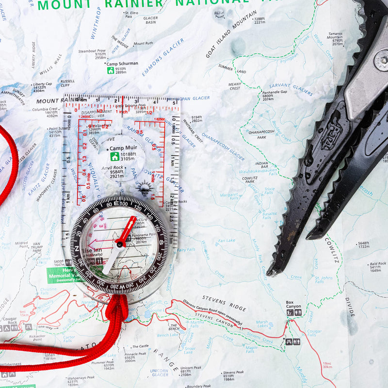 Sun Company ProMap Compass - Ultra Lightweight Baseplate Map Compass with Declination Scale - Accurate Orienteering Base Plate Compass for Hiking, Backpacking, Camping, and Survival Navigation - BeesActive Australia