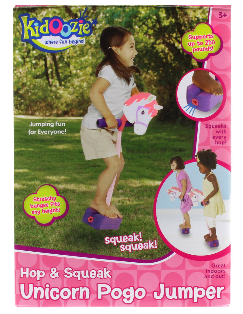 [AUSTRALIA] - Kidoozie Foam Unicorn Pogo Jumper – Fun and Safe Play – Encourages an Active Lifestyle – Makes Squeaky Sounds – For All Sizes, 250 Pound Capacity 