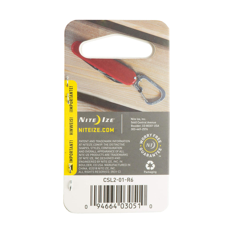 Nite Ize CSL2-01-R6 arabiner Slide Lock, Size #2, Black - BeesActive Australia