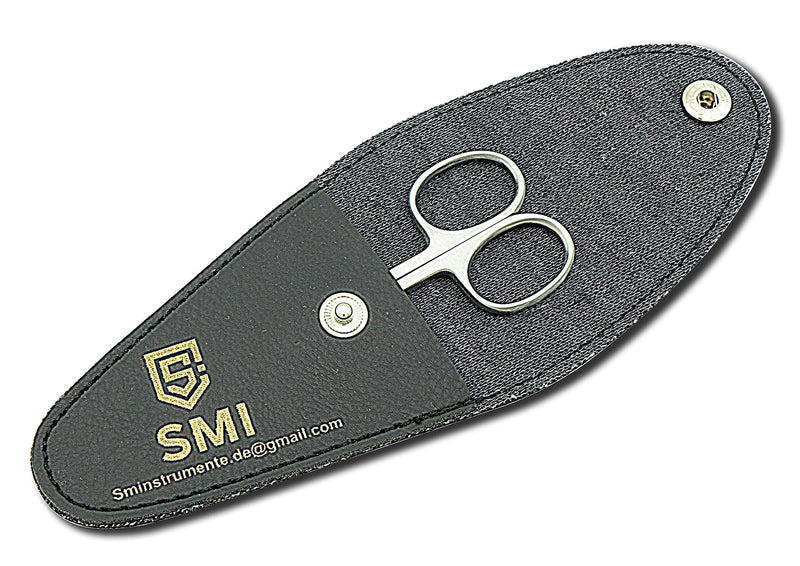 SMI - 3.8 inch Cuticle Scissors Extra Fine Curved Professional Nail Scissors For Women Men Manicure Scissors Fingernails, with Pouch - BeesActive Australia