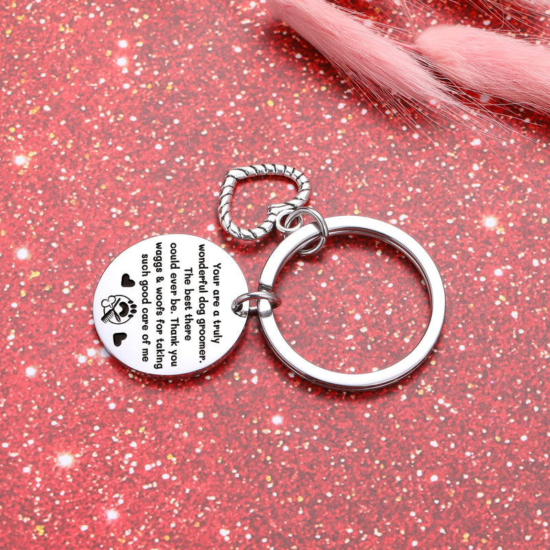 ZQEOU Dog Groomer Gift Coworker Keychan Thank You Jewelry Pet Groomer Gift Christmas Jewelry 1 Standard - BeesActive Australia