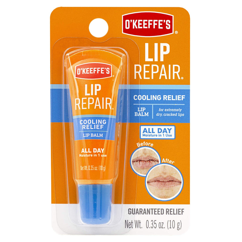 O'Keeffe's Cooling Relief Lip Repair Lip Balm.35 Ounce Tube, Clear (K0810141) 1 - Pack .35 oz. - BeesActive Australia