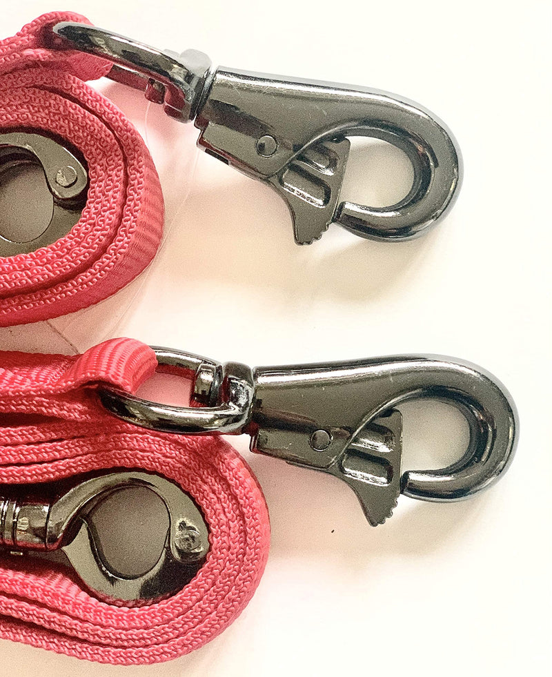 Majestic Ally Pack of 2, Double Thick Trailer Tie for Horse Haulage, Cross tie with Adjustable Buckle, Panic Snap and Bull Snap – 1 Inch by 36 Inch Purple - BeesActive Australia