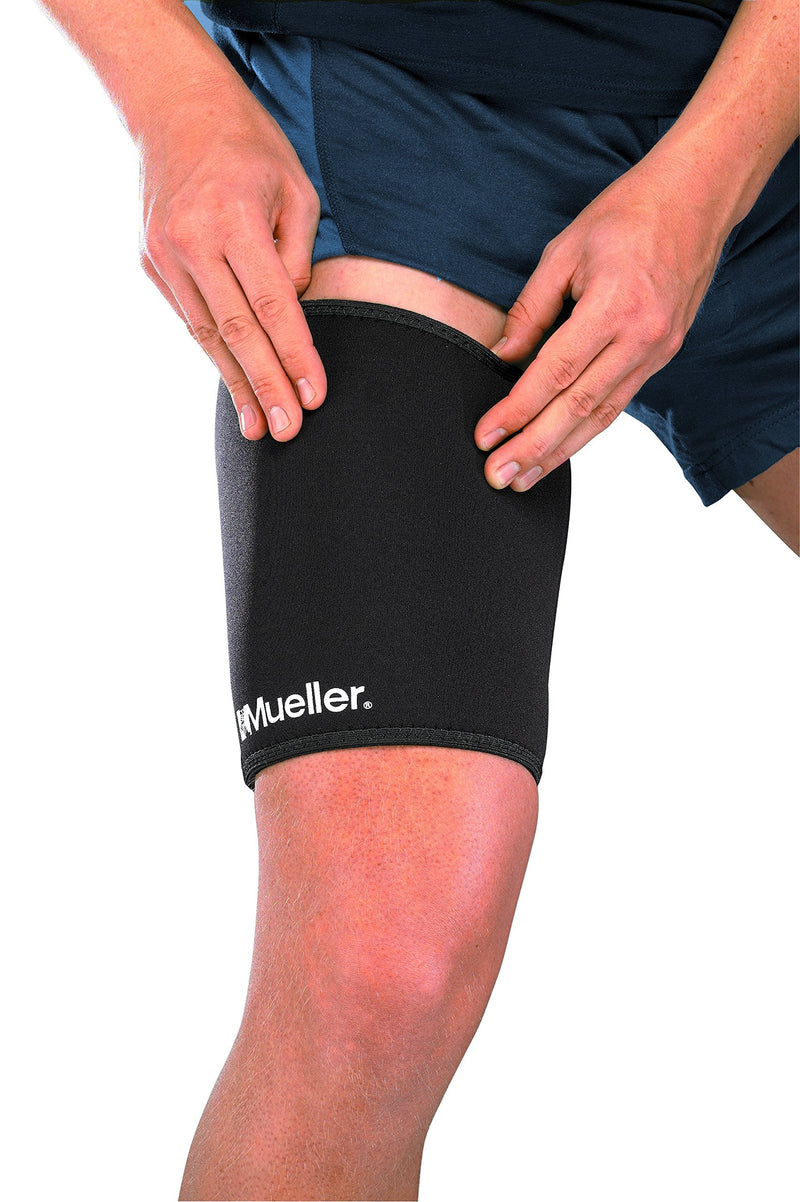 Mueller Sports Medicine Neoprene Thigh Sleeve, Black, Large - BeesActive Australia