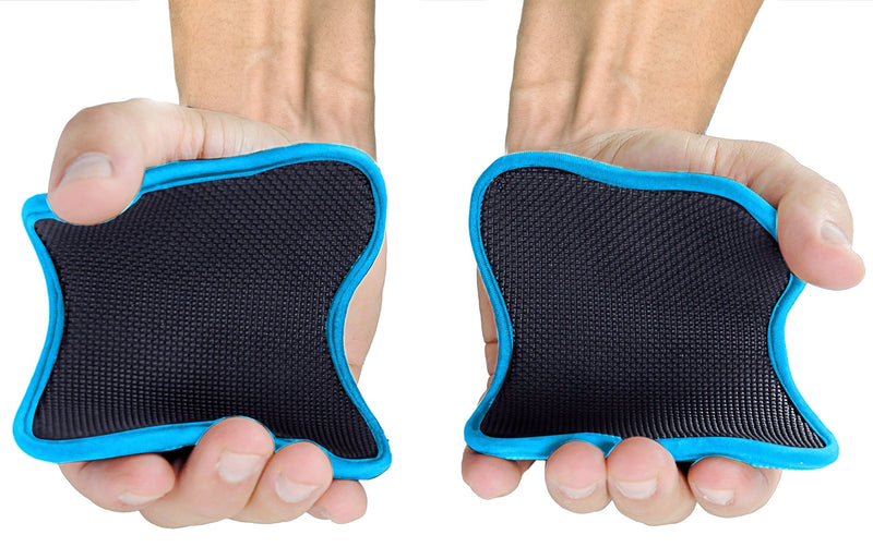 Original Lifting Grips The Alternative to Gym Workout Gloves Comfortable & Light Weight Grip Pad for Men & Women That Want to Eliminate Sweaty Hands Gym Gloves (Single Pair) Neoprene Grips Blue - BeesActive Australia